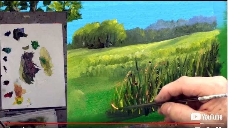 peindre des herbes réalistes